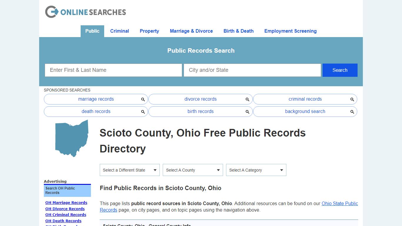 Scioto County, Ohio Public Records Directory