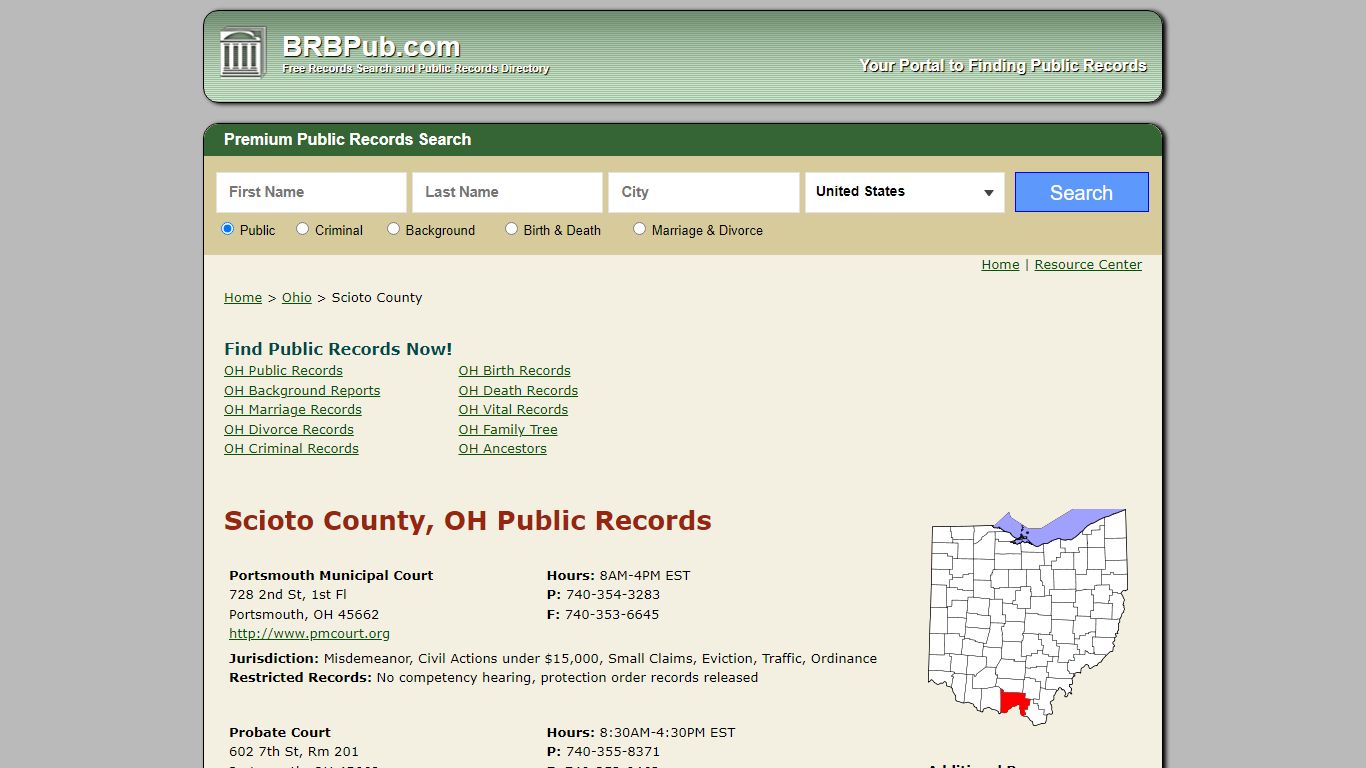 Scioto County Public Records | Search Ohio Government ...